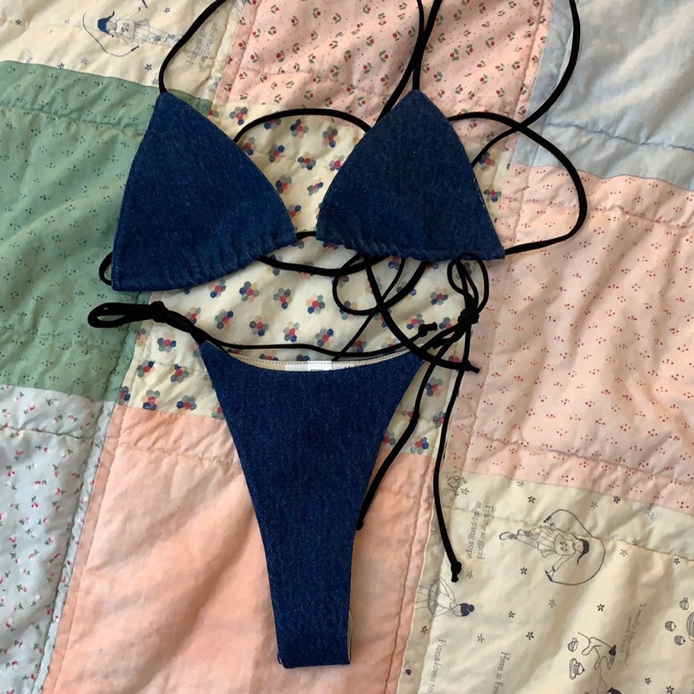 COPY - Los Angeles Apparel Swim Bikini Denim XS